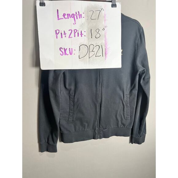Emporio Armani EA7 Full ZIP SWEATSHIRT Black Sz S Comfort Casual Jacket Mens - Picture 4 of 16